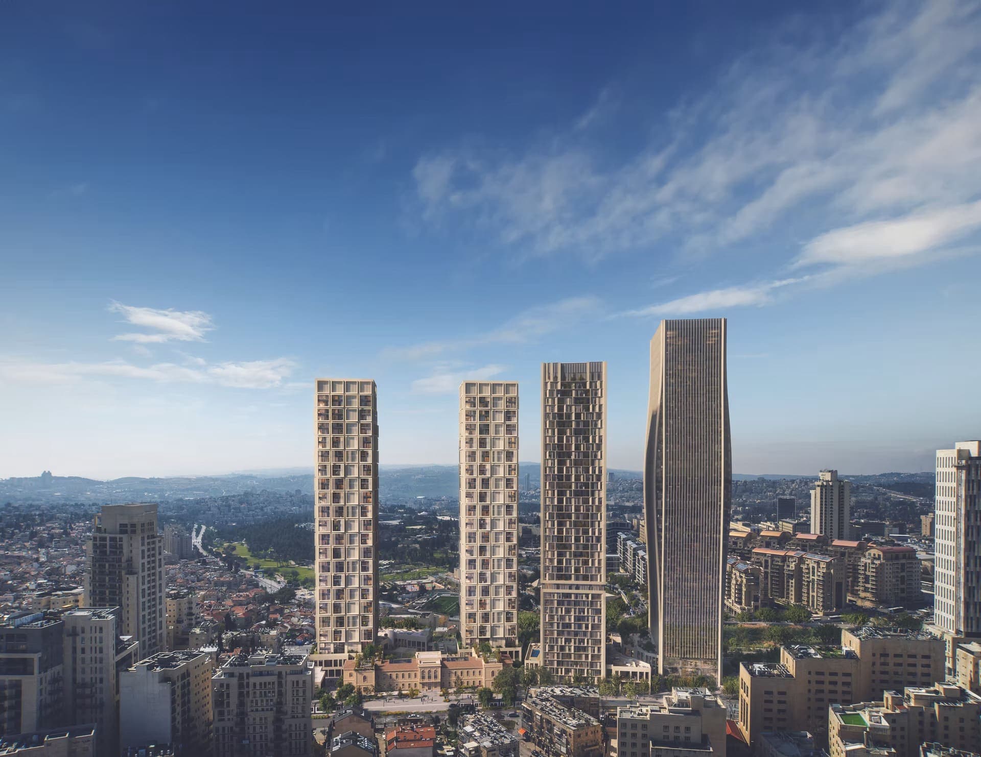 Midtown Jerusalem profile rendering